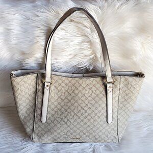 Nine West Cream Patterned Tote Bag